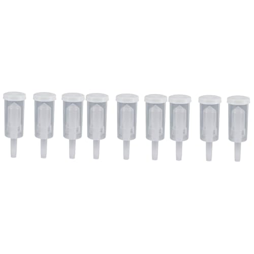 COLLBATH 9pcs Homebrew Fermentor One-way Exhaust Valve Water-sealed Check Valve for Wine Cider Making Fits Standard Stoppers Caps Prevents Back-flush Air