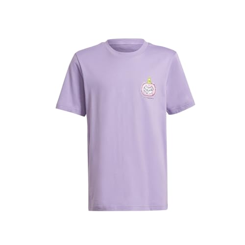 adidas Kids Boys Originals X Kevin L. Graphic Crew Neck Short Sleeve Casual Tops Casual - Purple