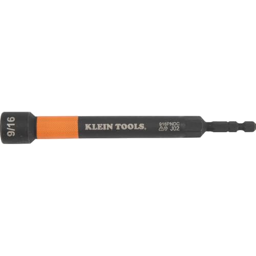 Klein Tools 916PNDC 9/16-Inch Magnetic Color-Coded Power Nut Setter, SAE, Impact-Rated Hex Nut Driver with 5-Inch Extended Reach Shaft by KLEIN TOOLS - Image 9