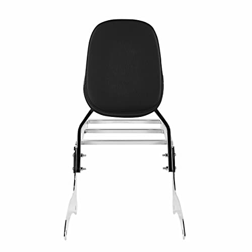 Harvards Chrome Sissybar Backrest With Luggage Rack Fits For 2000-2011 Yamaha V-Star Xvs 1100 Classic Dragstar Xvs 1100 Classic (Chrome Finished) (Xvs1100) #TOP3