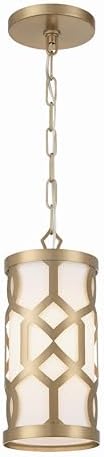 Crystorama Libby Langdon Jennings 1 Light Aged Brass Mini Pendant