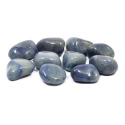 GeoFossils Blue Quartz Tumble Stone (20-25mm) 10 Pack