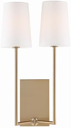 Crystorama Lena 2 Light Vibrant Gold Sconce