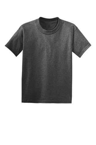 Hanes EcoSmart™ Youth Short Sleeve T-Shirt S Charcoal Heather