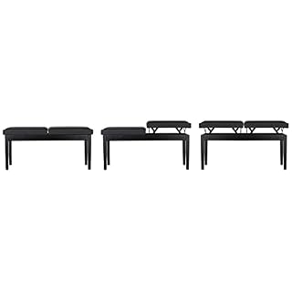 Classic Cantabile Banc de piano deux places Noir Mat - Les Beatles, Paul McCartney, John Lennon, RIngo Starr, George Harrison Classic Cantabile Banc de piano deux places Noir Mat – Image 4