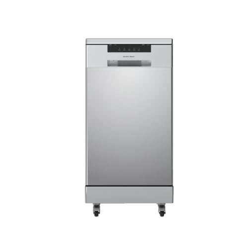HAMILTON BEACH Portable Dishwasher, SS/Platinum