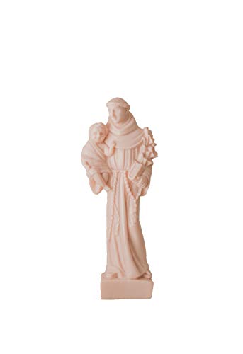 MANULENA Figura Decorativa Y Aromática con Forma De San Antonio. Aroma Peony Rose. Color Rosa. Figura Tradicional De Temática Religiosa. Tamaño 20 x 7 cm Cover
