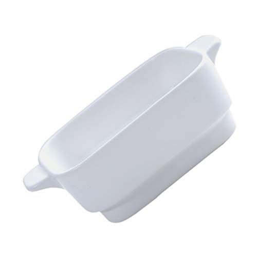 TOPBATHY Ceramics Baking Dish Roasting Lasagna Pan Porcelain Bakeware Rectangular Baking Dish Casserole Baker for Cooking Cake Dinner White