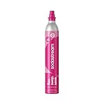 SodaStream - CO2 Cylinder for Sparkling Water Maker, Quick Connect Gas system, Makes 60 Litres Fizzy Drinks, Compatible with Terra, Duo and Art, Reduce Plastic Waste, Pink