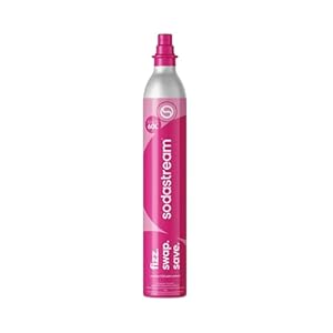 SodaStream - CO2 Cylinder for Sparkling Water Maker, Quick Connect Gas system, Makes 60 Litres Fizzy Drinks, Compatible with Terra, Duo and Art, Reduce Plastic Waste, Pink