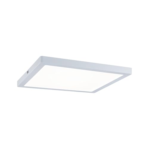 Panneau LED Atria carré Paulmann plafonnier blanc dépoli salon 4000K 20W