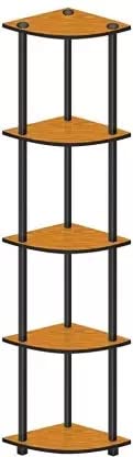 VARS DECOR Multipurpose Shelf/Corner Shelf/Display Rack/Storage Shelf/Bookshelf, Engineered Wood Side Table (Finish Color - 5-Floor Teakwood, DIY(Do-It-Yourself)) (5-Floor)-image-49