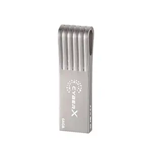 CYBERX CY295 64 GB Metal Body Flash Drive USB 2.0 Type A Pendrive (Metallic Chrome)