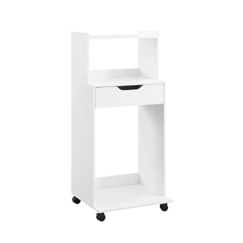 Cenz-888 Estante de Almacenamiento de Cocina Carro de Cocina rodante,Carro de Almacenamiento de Isla de Cocina con Acabado Blanco,Muebles de Cocina Mesa Isla para Cocina