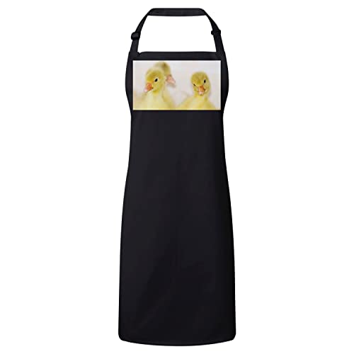 Tablier cuisine noir premium animaux de la ferme avec coton haut de gamme