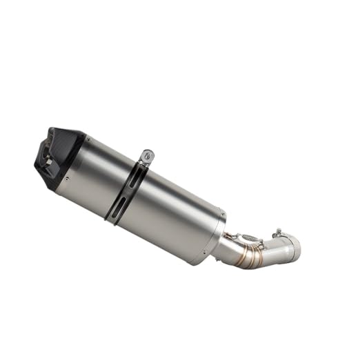 Silencieux d'échappement FZ8 en acier brossé pour streetbike avec raccord intermédiaire