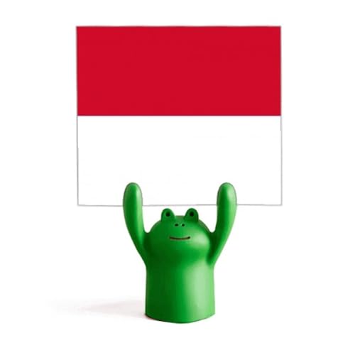 Porte-mémo Inde drapeau national décoration de bureau avec figurine grenouille