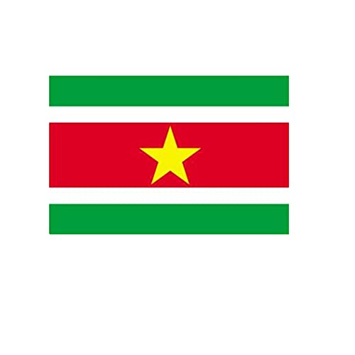 Stormflag Bandera Surinam 3x5ft/ 90x150cm poliéster 90g, 2 ojales de metal costura doble con ojal