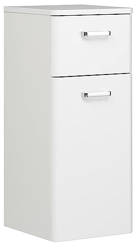 Pelipal Badezimmerschrank Quickset 359 in Weiß Hochglanz, 30 cm breit | Unterschrank mit 1 Tür, 1 Schubkasten und 1 Einlegeboden