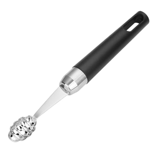 Alipis Cuchara para Frutas de Acero Inoxidable Bola de Melón Creativa Forma de Panal Negra Utensilio Práctico y Cómodo para Cocina para Sandía y Melones