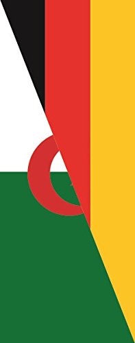 Drapeau Algérie Allemagne vertical pour célébrations culturelles et rassemblements