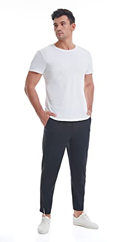 Mens Stretch Travel Pants 27" Inseam Quick Dry Light Weight Sweatpants Workout Casual Joggers with Pockets3