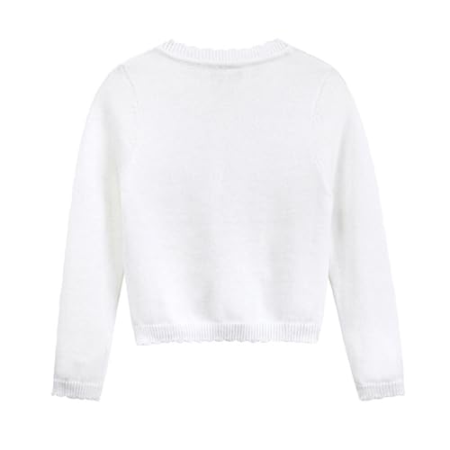 Baby Girl Shrug Knit Lace Round Neck Cotton Bolero Sequin Cardigan3