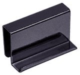 CRL Black Strike Plate with Finger Grip by CR Laurence