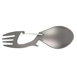 Toyvian 3 Stück Multifunktionales Titangeschirr Klein Falten Utensil Besteck Reisen Tragbar Faltbar -göffel Camping-essgeschirr Multifunktionales Außengeschirr