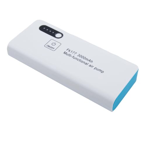 FUANA Aeratore da pesca con ricarica USB, batteria al litio da 3000 mAh, clip regolabile in acciaio inox, per secchio per esche vive, include pietra porosa e tubo da 70 cm