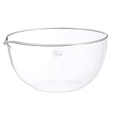 ABOOFAN 150mm Flat Bottom Glass Evaporating Dish with Spout, Laboratory Evaporation Basin for Chemical and Scientific Use, Sturdy Heat-Resistant Glassware for Industrial Equipment