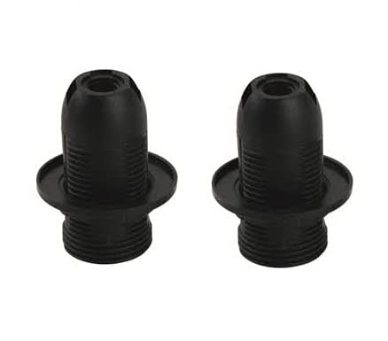 Old Magazine E 14 Plastic Full Thread Holder, E14 Holder for Bulbs, Wall Shades & Decorative Fittings (Black, Pack of 2)-image-17