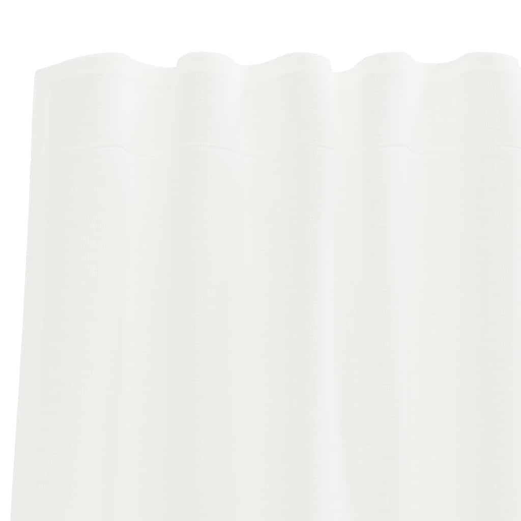 Cortinas de voile blancas, 140 x 225 cm, 2 unidades, con bolsillos para barra, cortinas semitransparentes para salón, dormitorio, cocina, protección visual y protección solar, fáciles de