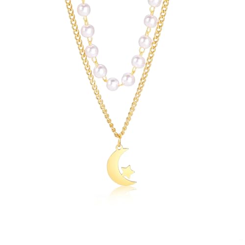 Collier pendentif lune pour homme et femme : un bijou en chaîne au design intemporel