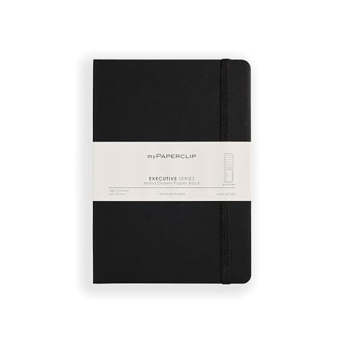 Carnet A5 noir de haute qualité Executive Series myPAPERCLIP pour cadres et dirigeants