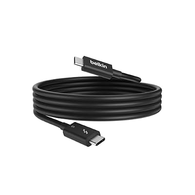Belkin 3.3ft USB-C Thunderbolt 5 Cable w/ 240W Power Delivery, Bandwidth Boost Up to 120Gbps, 3x Faster Data Transfer, and 4K UHD Display Resolution - Intel-Certified Fast Charging USB-C Cable - Black