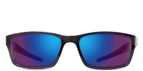 EnChroma Eton - Gafas de sol Cx3 Sun Outdoor para Deutan y Protan Color Blindness, Gris ahumado/Negro, Medium