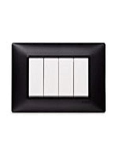 Placca 4 m Nero 14654.05 plaque de finition noire à 4 modules pour interrupteur - 3