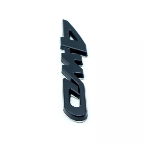 Image of 1pc Metal 4WD Emblem 3D Badge Truck SUV Car Side Rear Trunk Sticker Decals (Black)