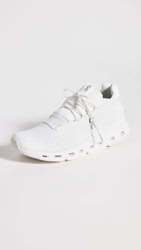 On Women's Cloudnova Sneakers, Undyed-White/White, 10 Medium US