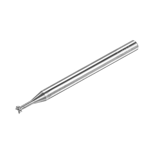 Image of HARFINGTON T Slot End Mill Milling Cutter 3mm Cutting 1mm Depth 4mm Shank Solid Carbide 4 Flutes for Aluminum Copper Zinc Alloy
