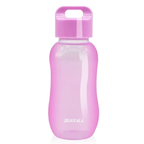 JILIGUALA Bouteille de voyage en plastique pour café, bouteille d'eau sportive pour lait, café, thé, jus de fruits, contenance 350 ml, violet, pack de 1