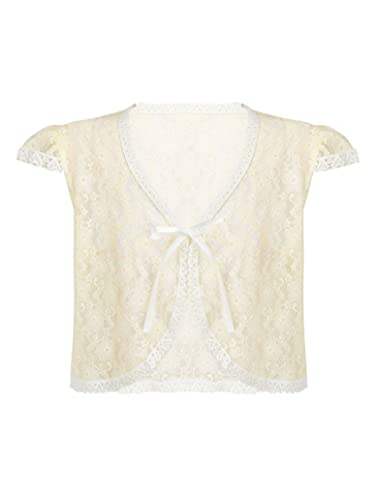 Girls Toddler Ruffle Sleeve Bolero Cardigan Shrug Lace