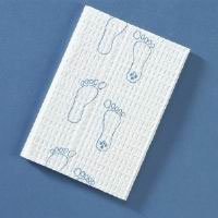 PT# -194 Towel Podiatry 3 Ply Poly Footprint 18x13.5" White/Mauve 500/Ca by, Graham Medical