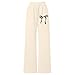 Sweatpants for Girls 10-12 Girls Sweatpants Bowknot Baggy Elastic Waist Straight Leg Jogger Pants Fall Fashion Warm Lightweight Athletic Trousers