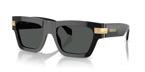 Versace Man Sunglasses Black Frame, Dark Grey Lenses, 55MM