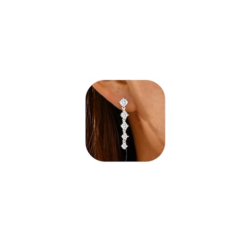 AVOTTO Silver Earrings for Women Hypoallergenic Silver Dangle Drop Earrings Wedding ladies Earrings for Women Bridesmaid Birthday Gift