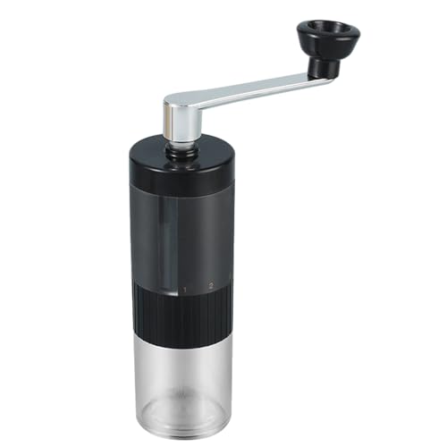 Raxove Trituradora de café manual, molinillo de café portátil, molinillo de café, molinillo manual de 90 ml con cámara visual para polvo, molinillo de café manual ajustable extraíble, molinillo de