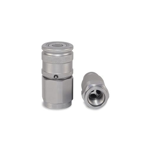 Image of 1 /4″ Flat Face Hydraulic Quick Couplers Set - 3 /8″ SAE Port