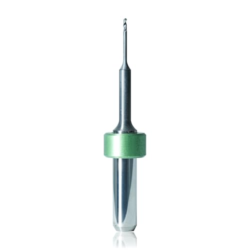Image of DLC-Coated Milling Burs (Φ1mm) - Compatible with IVOCLAR PM7 CAD /CAM Systems, for PMMA, PEEK, Wax - 6mm Shank, Carbide Endmill